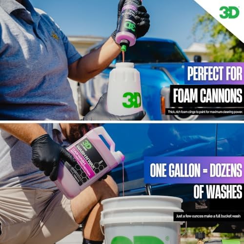 Wash N Wax Car Wash Soap - pH Balanced, Easy Rinse, Scratch Free Soap with Wax Protection - 1 Gallon