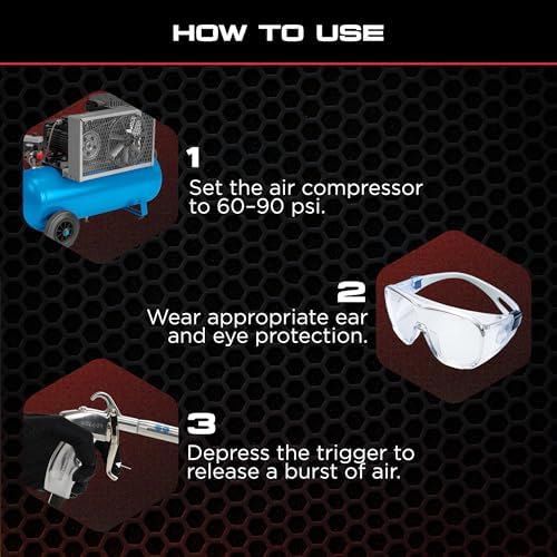 Z-014 Air Blow Out Tool | High-Pressure Air Gun for Car Detailing | Professional Cleaning Gun | Powerful Air Blower for Auto Detailing & Compressor Use
