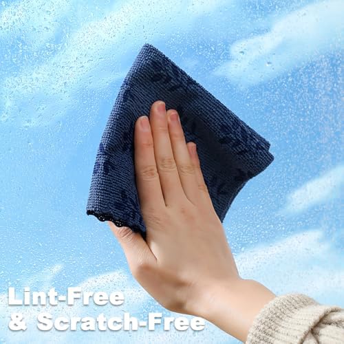 Microfiber Cleaning Cloth Roll,80 Pack Cleaning Towels,Lint Free Rags Paper Towels & Tear Away Reusable Towels,Washable Shop Rags Floral Wipe Cloth,Wash Cloths Dish Rags for Car Kitchen Window