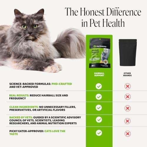 Vet Backed Cat Hairball Remedy Chews, Tuna, 30-Day Supply