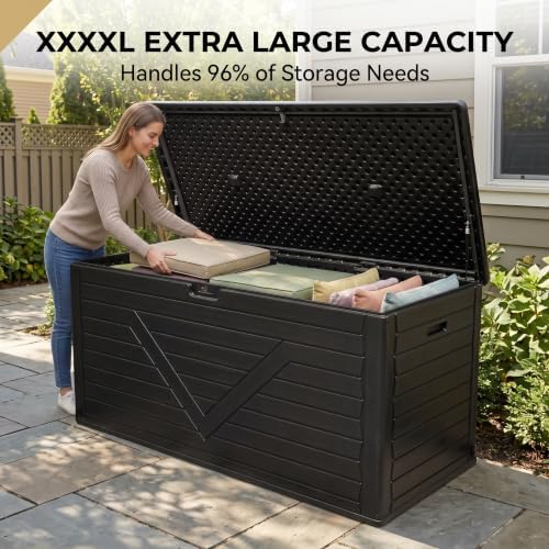 69.7'' Extra Long Outdoor Storage Box, Waterproof & Lockable Deck Box