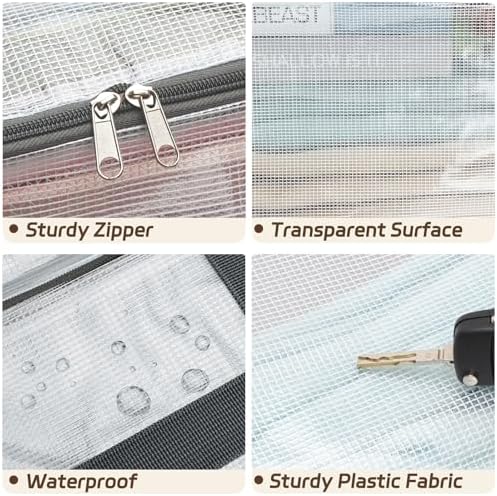 Storage Bags 4 Pack 75L XL Mesh Clear for Blankets Clothes Comforter