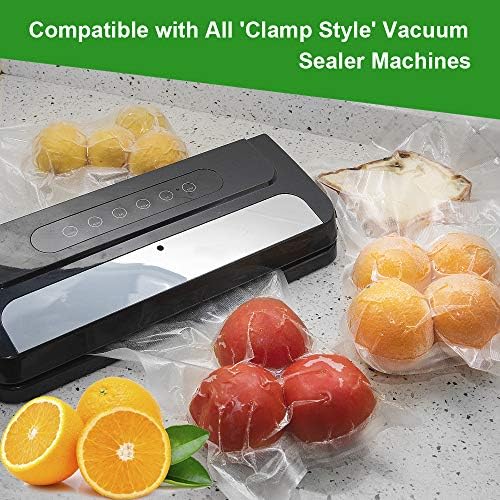 8RL Vacuum Sealer Bags Rolls 8"x20'(4)+11"x20'(4)for Food Storage