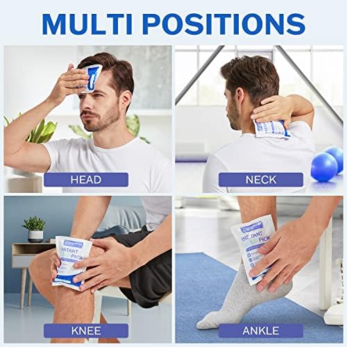 25 Pack Instant Ice Packs for Injuries, Disposable First Aid Cold Packs