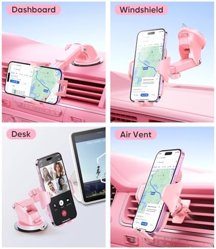Stable Car Phone Holder [Upgraded Strongest Suction, Won't Break]
