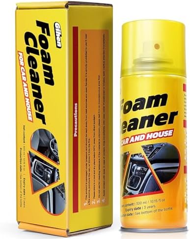 Multi-Purpose Foam Cleaner Spray for Auto Interior & Household Surfaces, All-Round Dirt Remover for Car Seats Dashboard Couch Fabric, 300ml