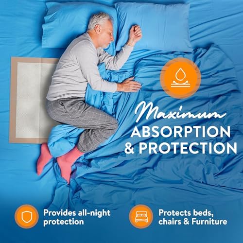 XL Super Absorbent Bed Pads for Chronic Incontinence 30 x 36 Ultra Thick 100 Grams | Bed Pads Disposable Adult Elderly Care | Chucks Disposable Underpads for Incontinence (50 Count)