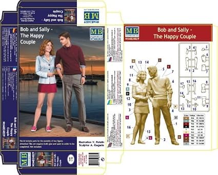 Master Box Plastic Model KIT BOB and Sally - The Happy Couple, Lovers 1/24 24029