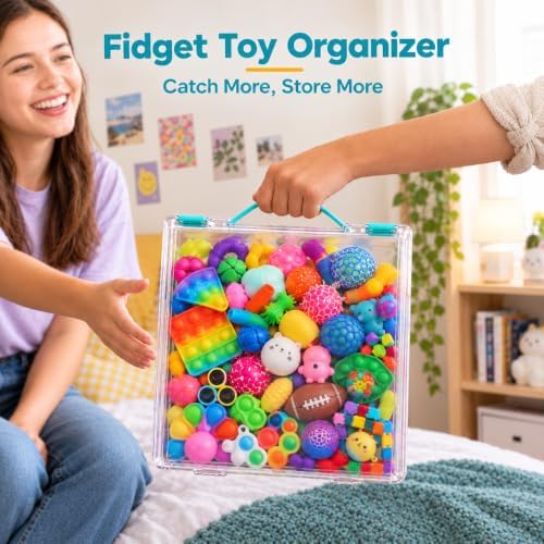 3 Pack Board Game Storage with Handle and Snap-Tight Latch Lid