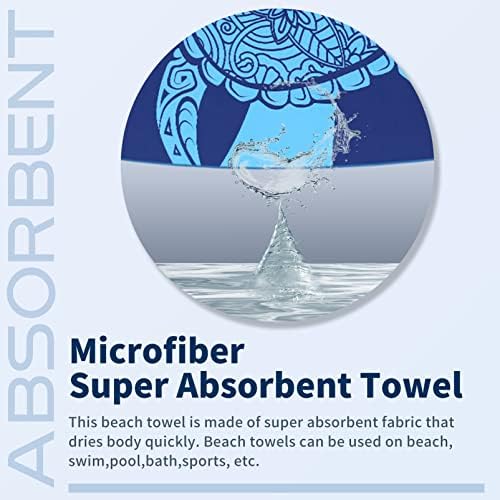Microfiber Beach Towel Oversized 71x32 Multiple with Bag 4 Pack Bulk