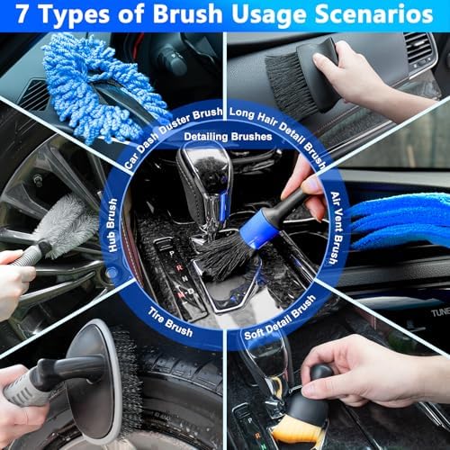 Car Wash Kit with Foam Gun, Complete Car Detailing Kit 40 PCS