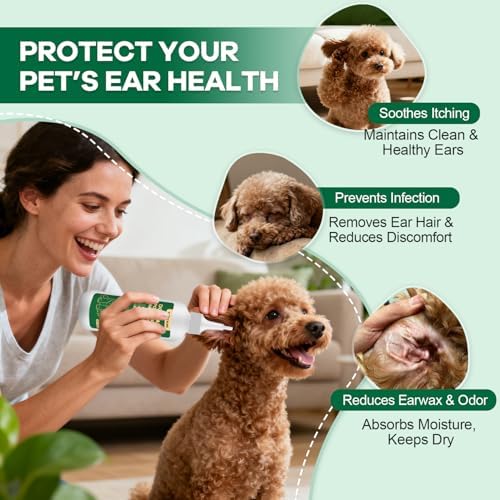 Dog Ear Hair Removal Tool with Ear Powder Kit