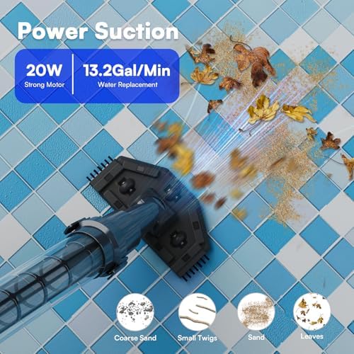 Handheld Spa & Hot Tub Vacuum, Cordless Pool Vacuum, 90-Min Runtime, Ash