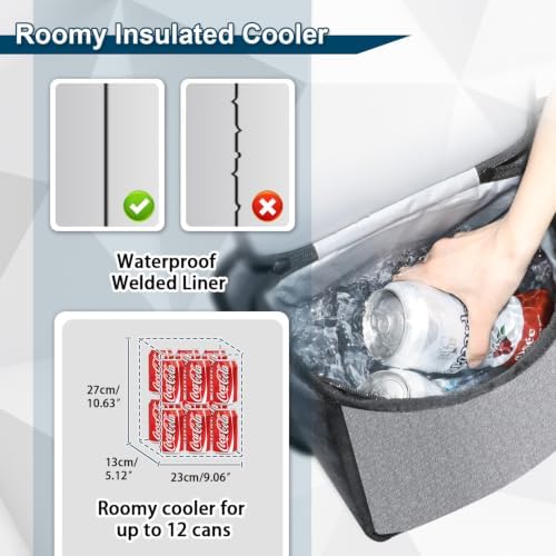 Trunk Organizer, Backseat Hanging with Cooler for Medium & Large SUV, RV