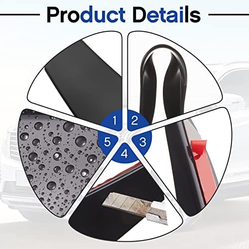 Tallew 12 Pcs Universal Car Spoiler Canards Kit Front Bumper Lip Splitter Car Exterior Fins Auto Anti Collision Strip Soft Decoration Decal Accessories(Glossy Black)