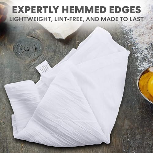 Flour Sack Kitchen Towels 24"x24" (12 Pack) – 100% Cotton, Lint-Free, High Absorbent Tea Towels – Perfect for Dish, Baking, Crafting