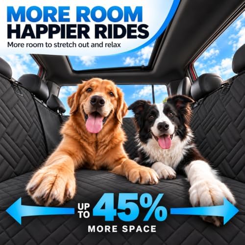 Hard Bottom Dog Car Seat Cover for Back Seat, L