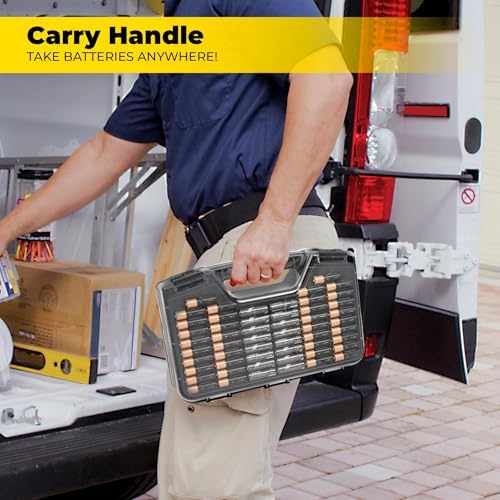 Ontel Organizer Storage Case & Tester, Holds 180, Charcoal