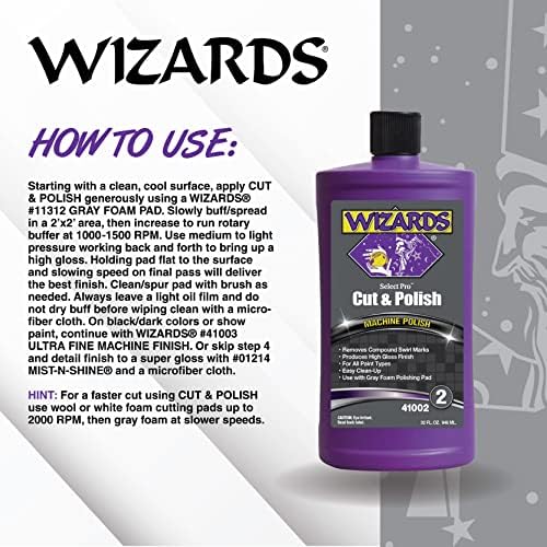 Wizards 3 Step Compound Polish and Machine Finish Kit Select Pro - 3 Quarts