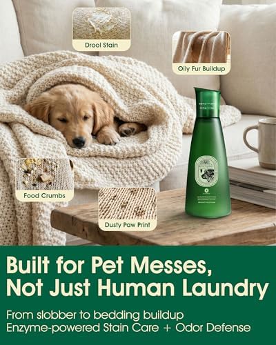 Pet Hair Remover for Laundry Booster, Odor & Stain Removal, 53 Loads