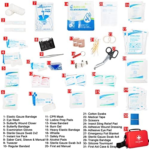 Premium First Aid Kit, Waterproof for Indoor and Outdoor