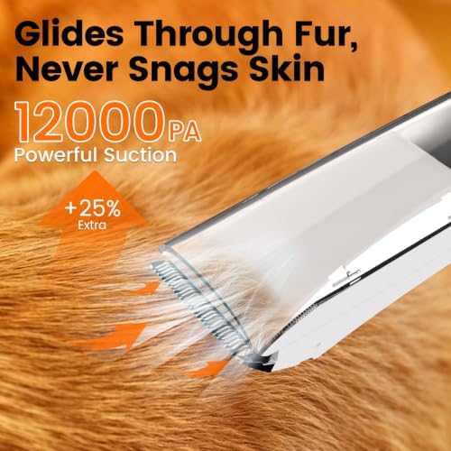 Dog Grooming Vacuum Kit with Clippers, 12000Pa, 2L Dust Cup