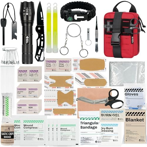 Survival First Aid Kit for Hiking, Backpacking