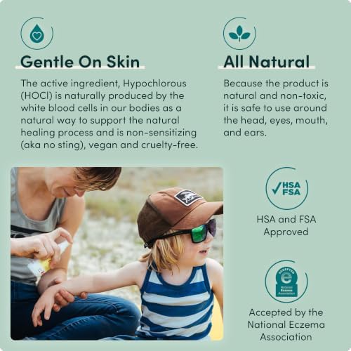 Active Skin Repair Kids First Aid Spray, Medical Grade Hypochlorous, 3 oz