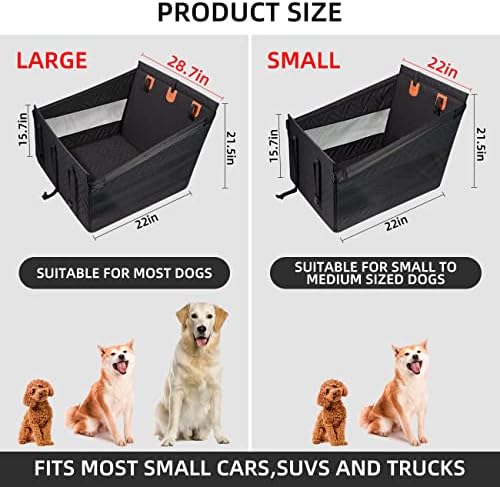 Large Dog Car Seat,Back Seat Extender for Dogs,Hard Bottom Seat Cover
