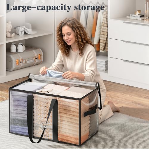 6 Pack Heavy Duty Moving Bags, 95L Storage Totes, White