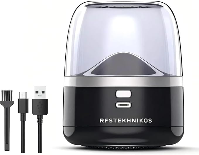 Electric Fabric Shaver – USB Rechargeable Lint Remover with 6 Blades, Safe for All Fabrics, Clothes, Sweater, Sofa & Furniture – Portable Pilling Remover for Home & Travel (Black)