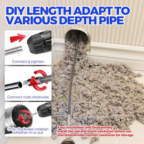 Dryer Vent Cleaner Kit - 15Ft Flexible Lint Brush for Deep Cleaning
