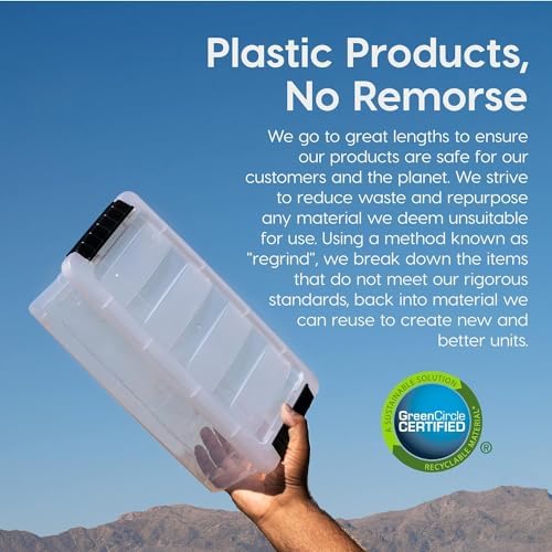 IRIS USA 6-Pack 13 Quart Storage Bins with Lids, Clear