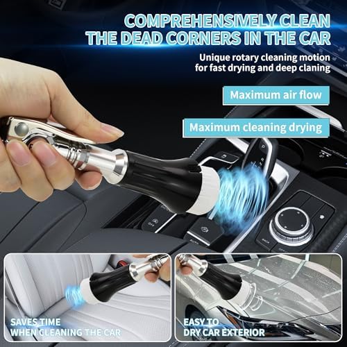 Mini Tornado Air Blow Gun with Detachable Brush Car Cleaning Kit