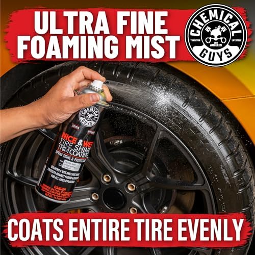 Nice & Wet Aerosol Tire Shine, High Gloss Black Spray, 2 Pk