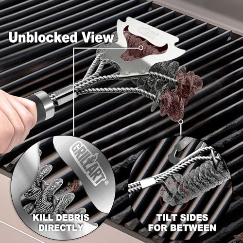 Grill Brush, Bristle Free for Outdoor BBQ Scraper Cleaner, 18-Inch