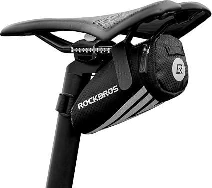 ROCKBROS Small Saddle Bag Bike Seat Bag Under Seat Cycling Storage Pouch