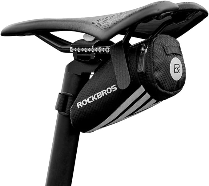 ROCKBROS Small Saddle Bag Bike Seat Bag Under Seat Cycling Storage Pouch