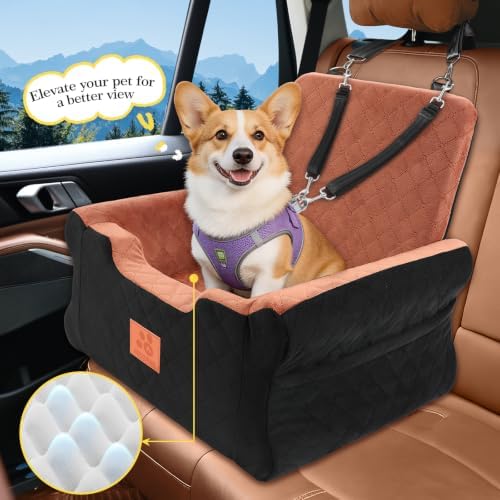 Dog Car Seat for Small Medium Dogs,Dog Booster Seat Under 35 lbs