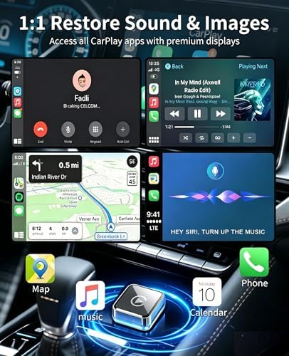 Wireless CarPlay Adapter, 2026 Upgraded Convert Wired to Wireless, 2-in-1 CarPlay & Android Auto, Plug & Play, Auto-Connect & No Latency, USB/USB-C for Cars with Built-in CarPlay iOS 10+/Android 11