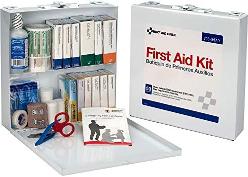226-U OSHA Compliant First Aid Kit, 50-Person Emergency First Aid Kit for Business, Home, Car, and Worksites with Color-Coded Unitized Boxes of First Aid Supplies, 191 Pieces