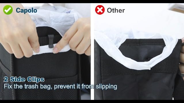 Car Trash Can with Lid, Leakproof Car Garbage Can Car Trash Bag