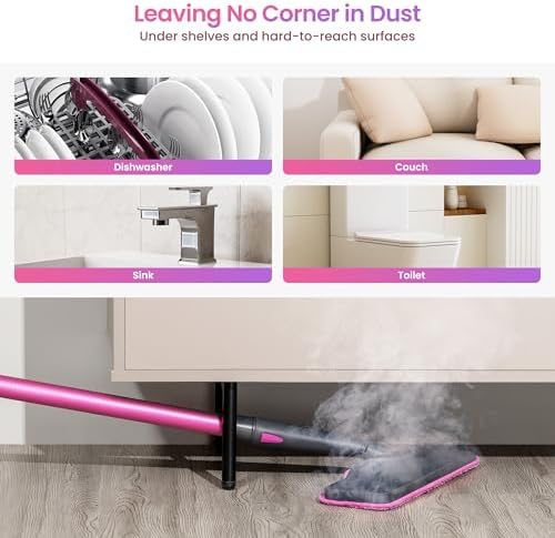 Steam Mop Cleaner, Detachable Handheld Steamer for Home Cleaning