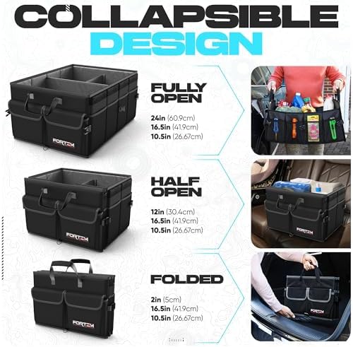 Trunk Organizer - Foldable Car Organizer & Storage for SUVs & Trucks