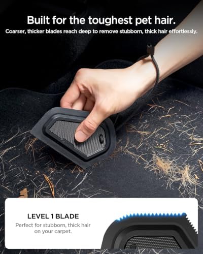 Pet Hair Remover for Car [Triple Blade] Dog & Cat Fur Reusable