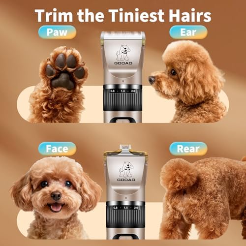 Dog Clippers Grooming Kit and Trimmer for Small and Large Dogs Cats