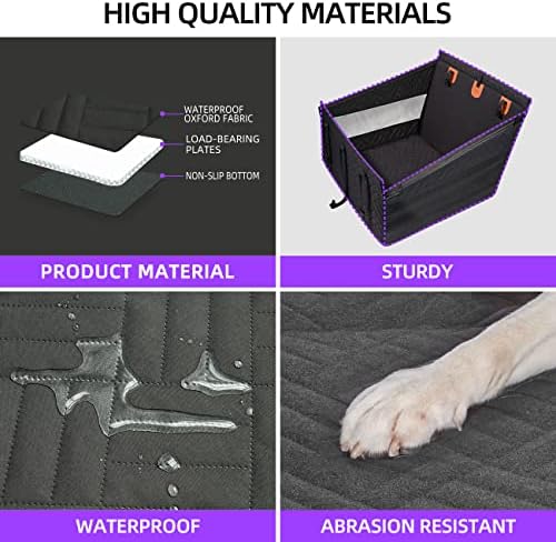 Large Dog Car Seat,Back Seat Extender for Dogs,Hard Bottom Seat Cover