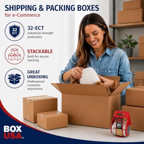 Moving Boxes Holds 65lbs, 18"L x 14"W x 12"H (10-Pack) Medium - Corrugated Cardboard Box for Shipping, Mailing, Packing, Packaging and Storage