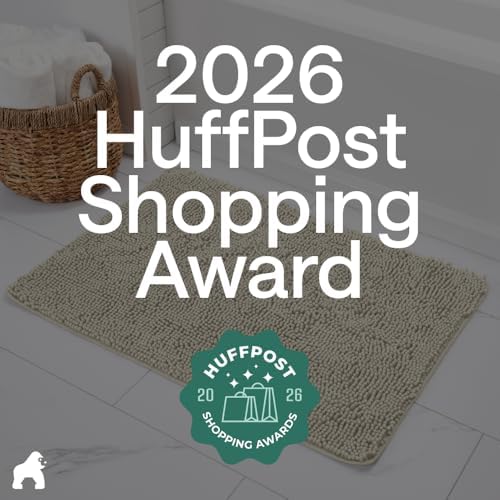 Bath Rug Mat for Bathroom, Thick Chenille, 24x17 Dusty Cloud