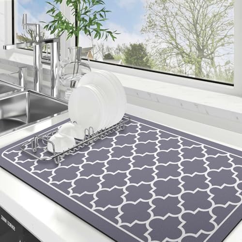 Dish Drying Mat Absorbent Dish Drying Mats for Kitchen Counter 18"x 28"